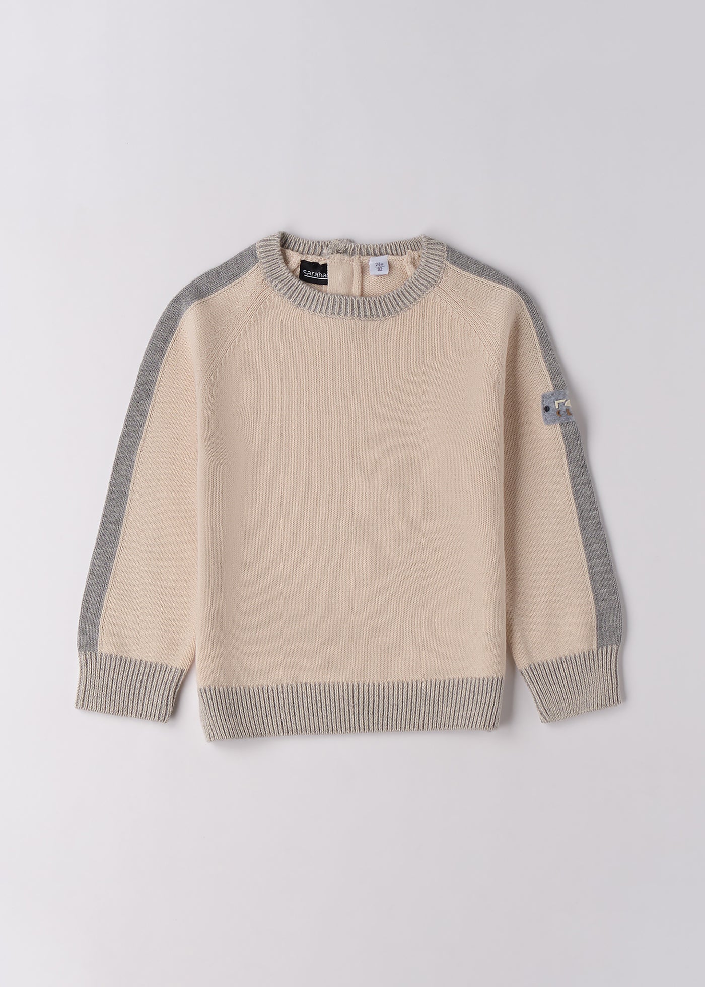 Pulover Baieti Crem Cu Gri 0.F102/00 Sarabanda