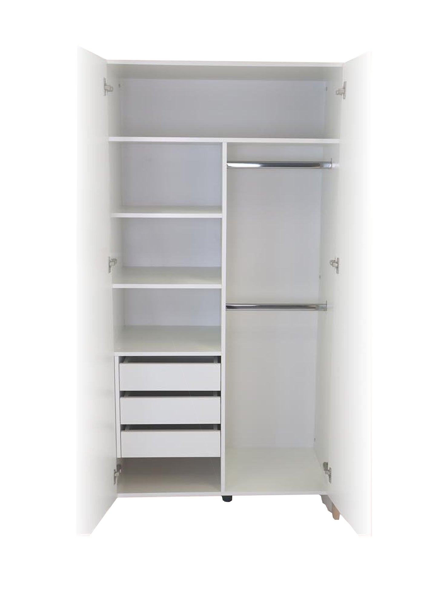 2-door Scandi wardrobe, natural white