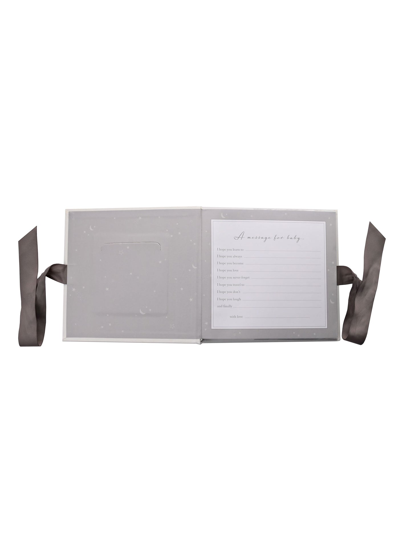 Album Foto Copii Bebelusi Alb Decoratiune Funda Satin Gri CG1571 Bambino by Juliana