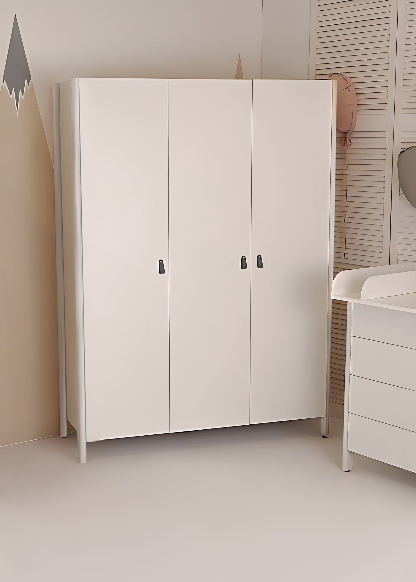 Dulap Cu 3 Uși Scandi Alb Ingvart