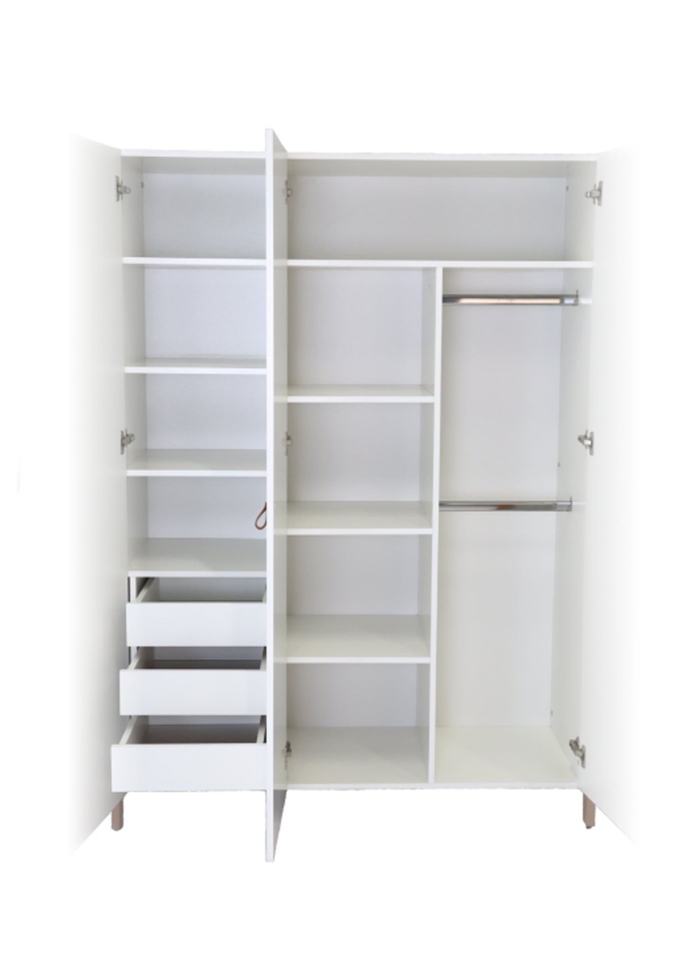 3-door Scandi wardrobe, natural white