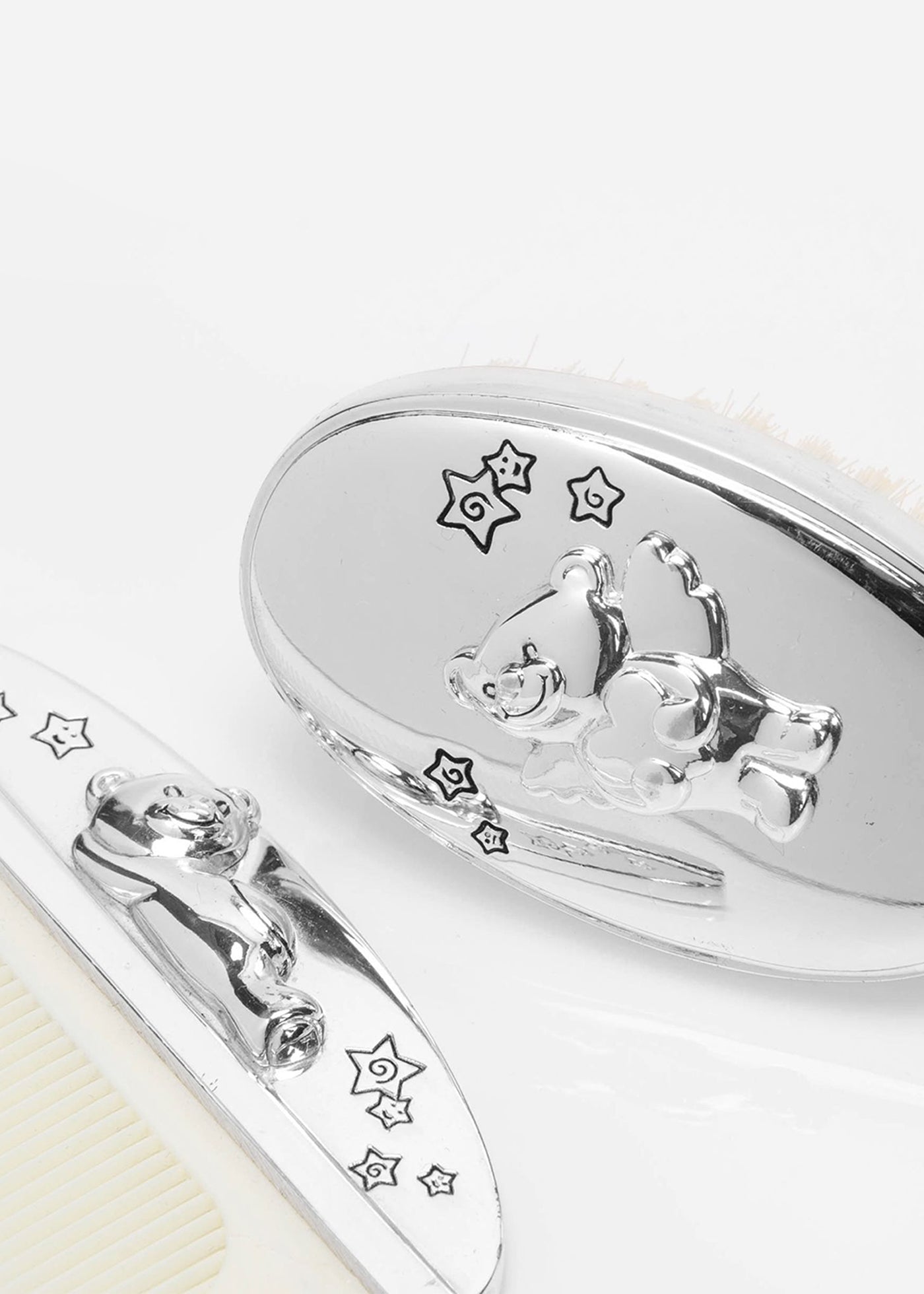 Set Argintat Perie & Pieptan Model Ursulet Twinkle Twinkle CG309C Celebrations