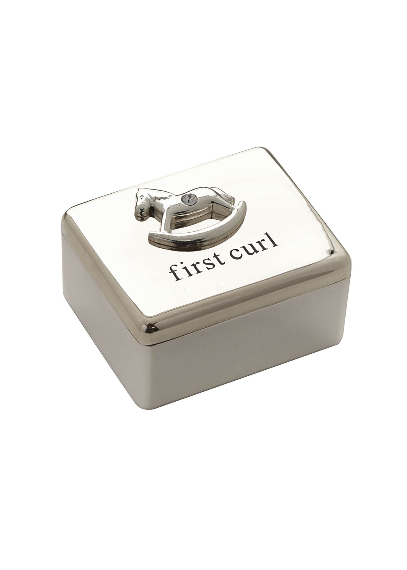 Cutie Prima Suvita Bebelusi Argintata cu Calut si Cristal CG863 Bambino By Juliana