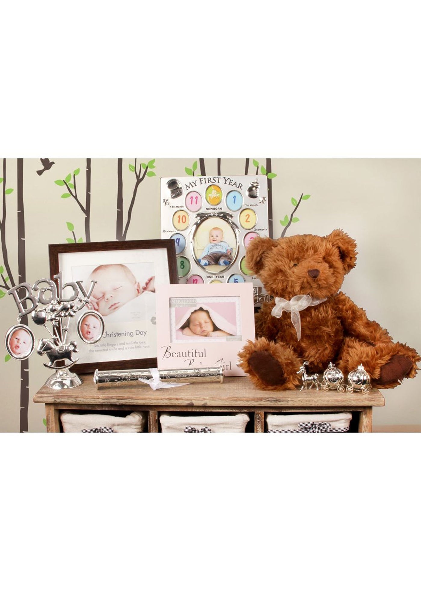 Suport Argintat Certificat Nastere Bebelus 8601SB Celebrations