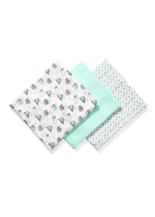 Scutece Din Bambus si Bumbac Set Verde 70X70 cm 397/04 Babyono