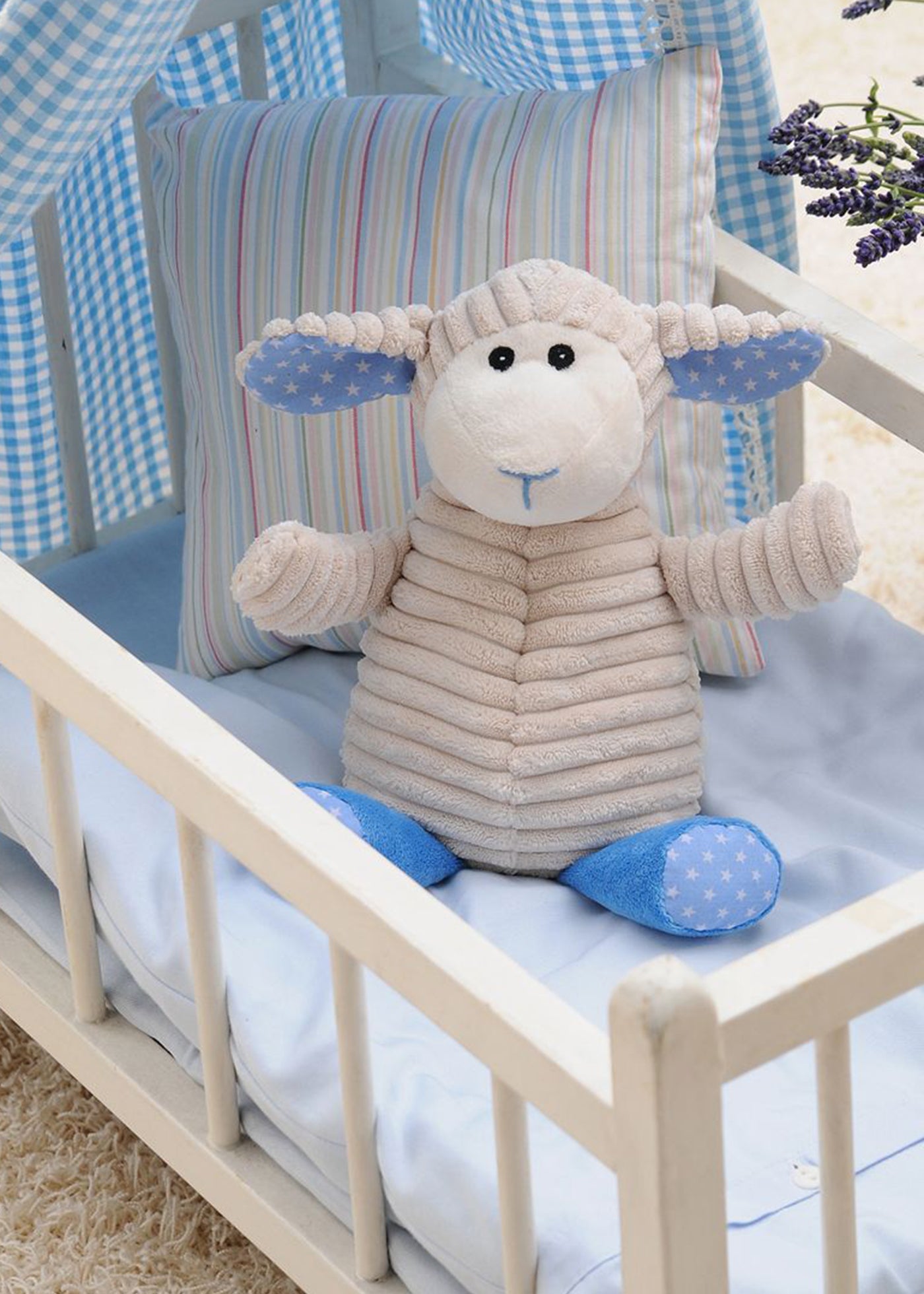 Jucarie Termica Anticolici Mini Oita Crem Cu Bleu 27 Cm 01103 Warmies