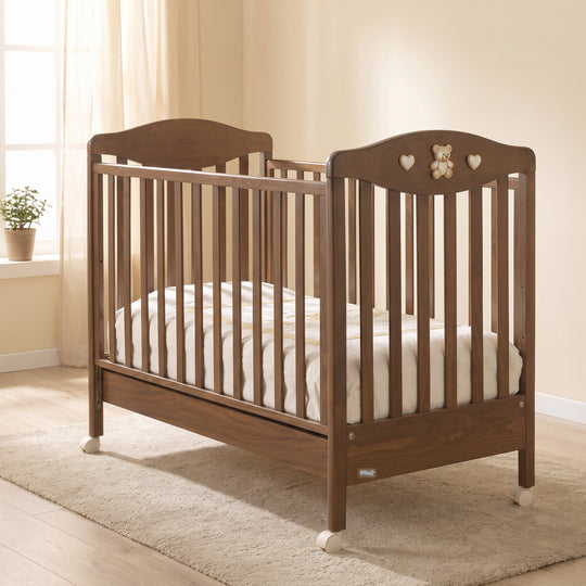 Baby cot Tippy Jolie Walnut Beech Wood Italian Design Erbesi Italy 