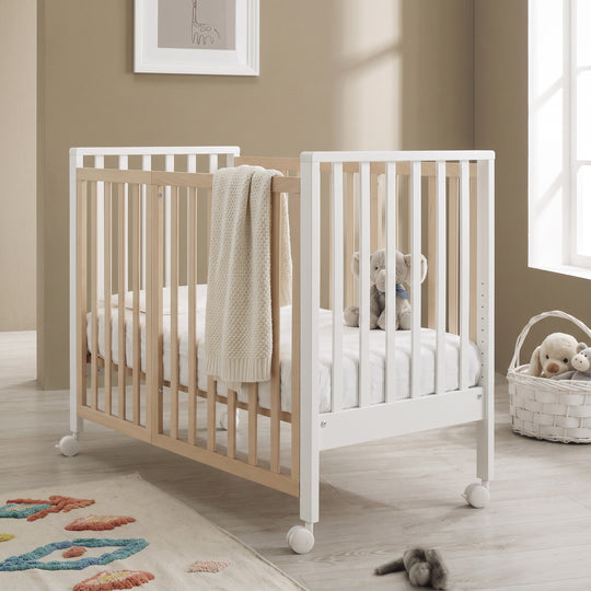 Patut Bebe Co-Sleeper 6 in 1 cu Saltea Alb & Natural – Evolution | Erbesi