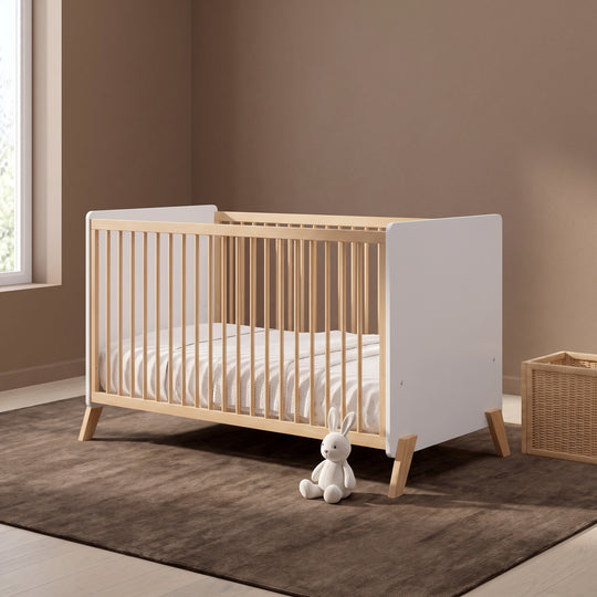 Patut Bebe Mare 140x70 cm Alb & Natural – Great | Erbesi