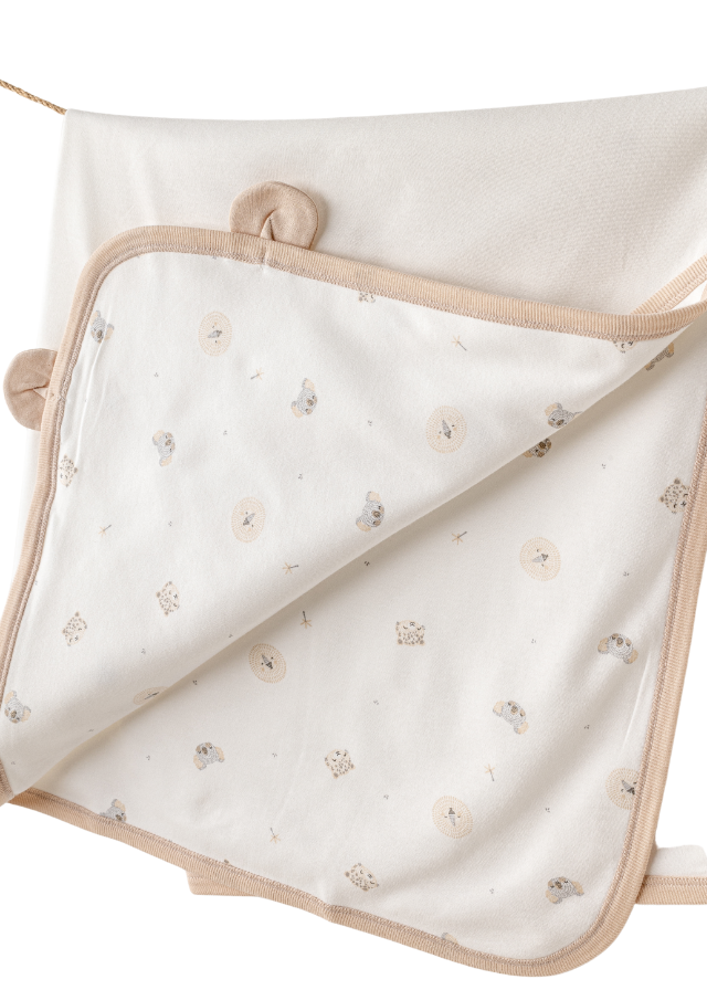 Set 10 Piese Maternitate Crem cu Bej cu Imprimeu Animale AC25851 Andywawa