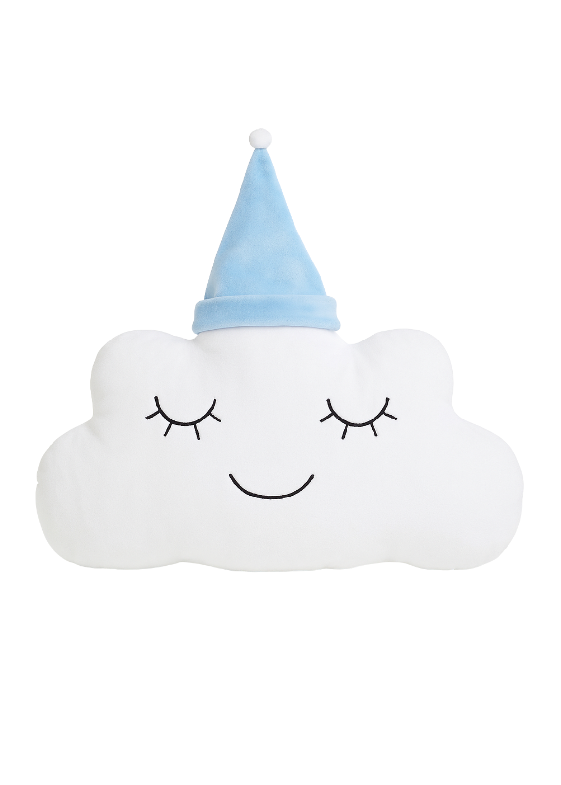 Decorative Pillow Cloudy Velvet White-Blue Ingvart