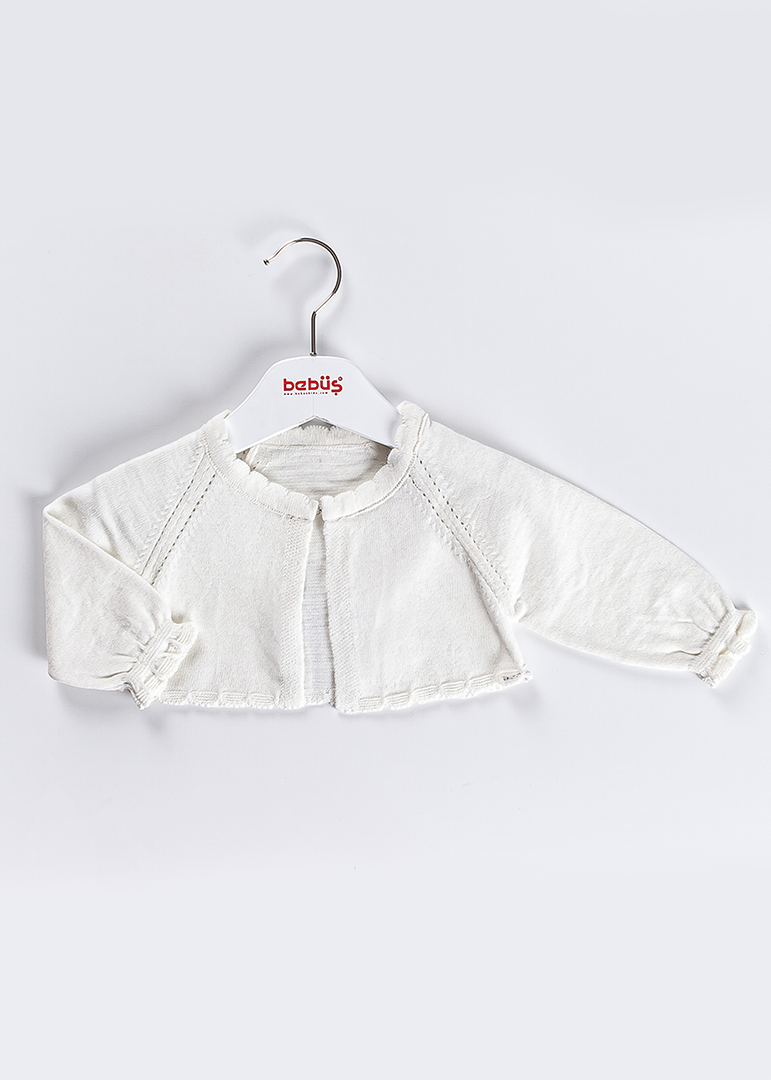 AnneBebe - Bolero Tricot Crem Fetite 13750 Bebus Kids