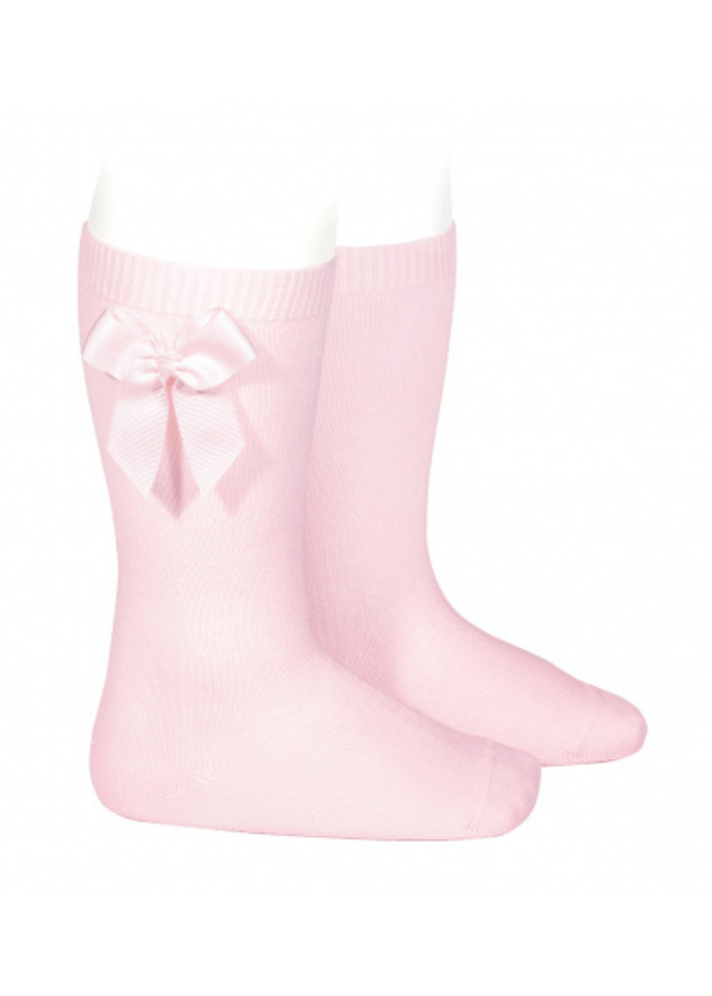 Ciorapi pentru Fetite Bumbac Roz cu Fundita 2482/2 Condor - Camera Bebelusului