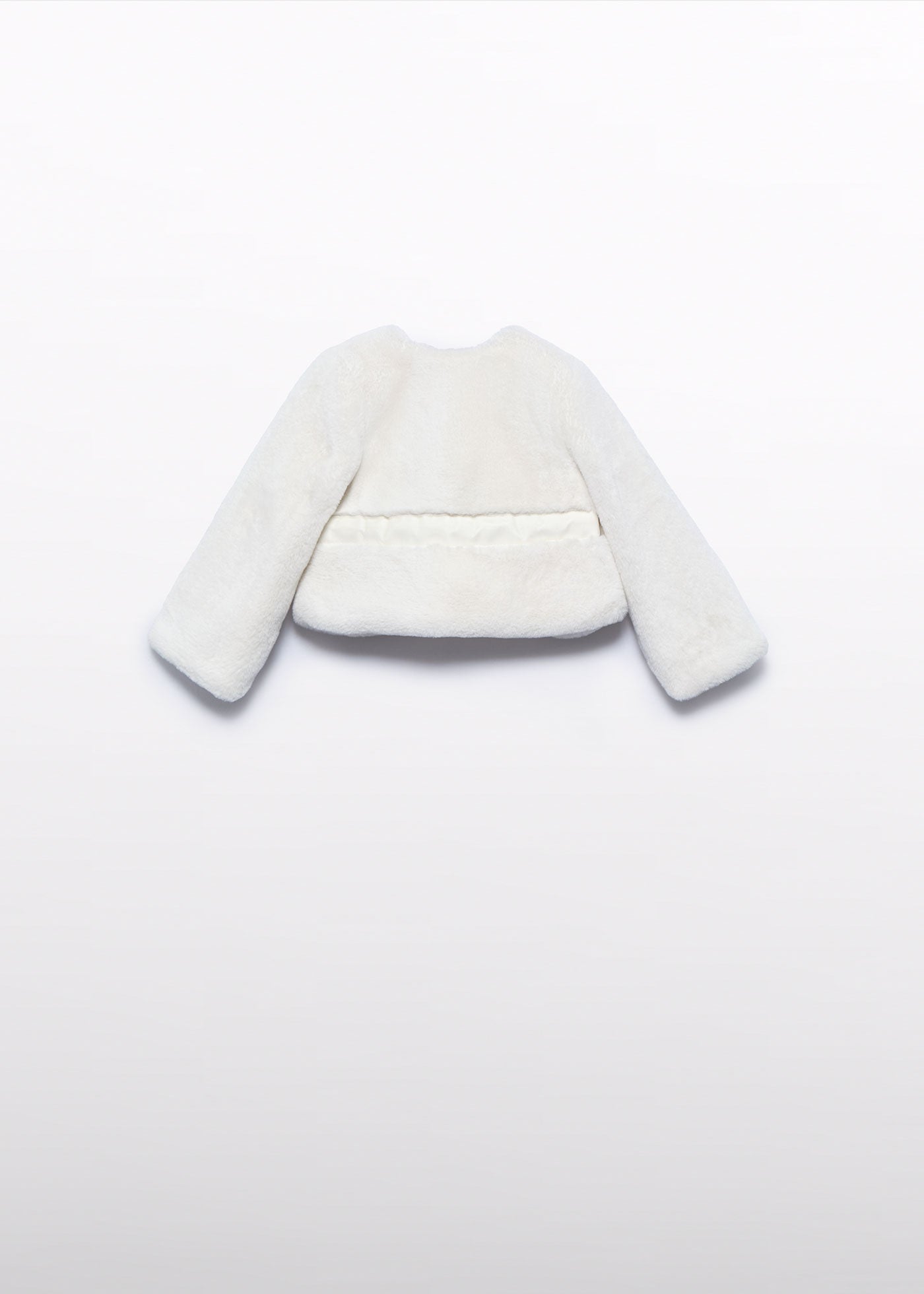 Palton Fetite Scurt Din Blanita Crem 5818 Abel & Lula