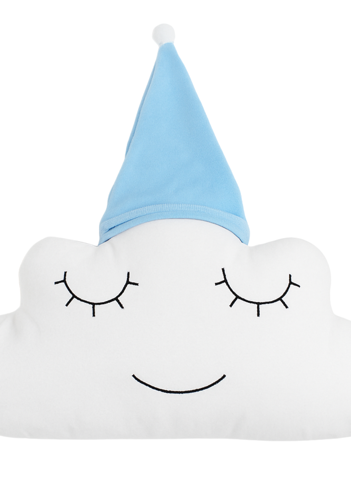 Decorative Pillow Cloudy Velvet White-Blue Ingvart