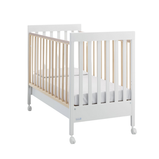 Patut bebe lemn - Homi Alb & Natural din Lemn de Fag Azzurra