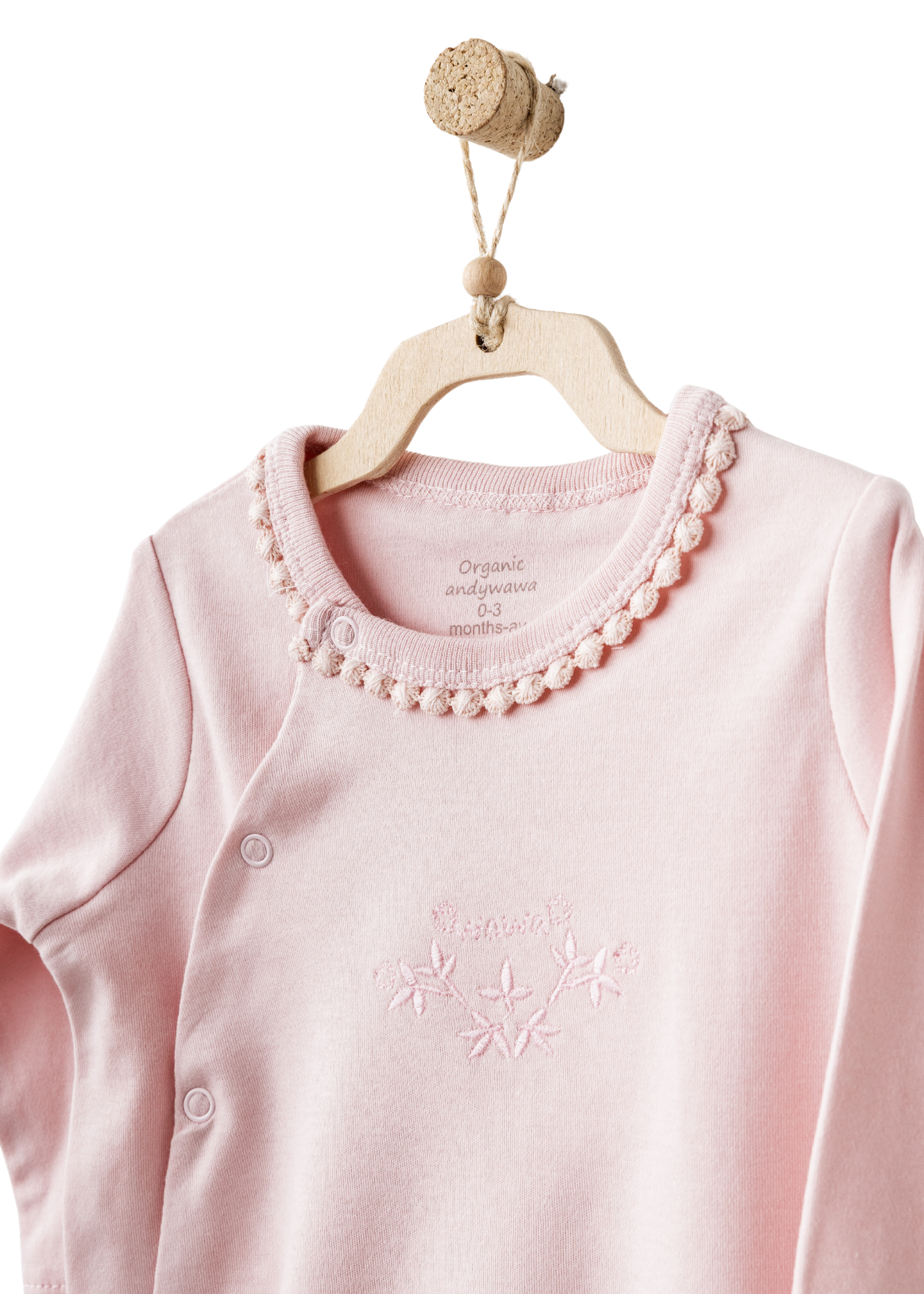 Set 10 Piese Maternitate Crem cu Roz Imprimeu Baloane AC25551 Andywawa