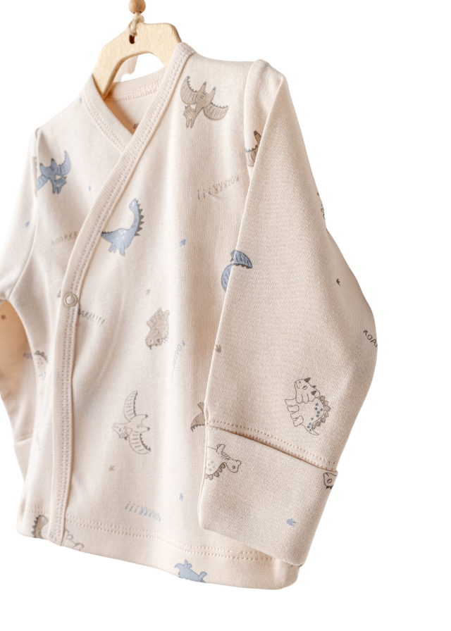 Set 10 Piese Maternitate Bej cu Bleu cu Dinozauri AC25911 Andywawa