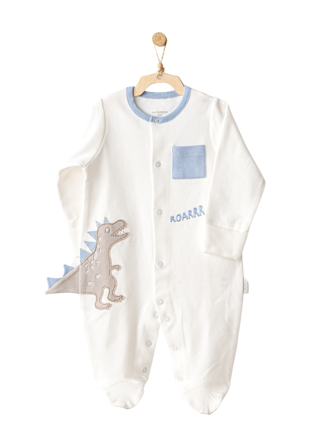 Set 10 Piese Maternitate Bej cu Bleu cu Dinozauri AC25911 Andywawa