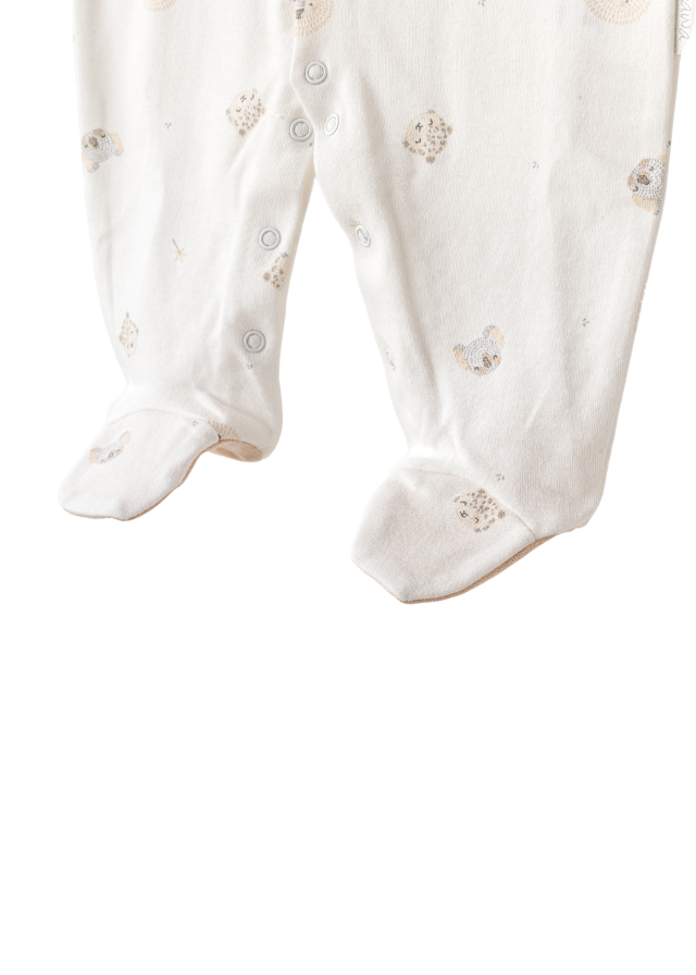 Set 10 Piese Maternitate Crem cu Bej cu Imprimeu Animale AC25851 Andywawa