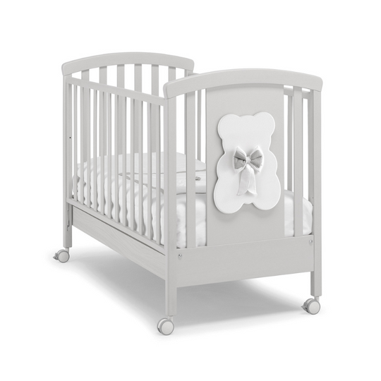 Patut bebelusi Dudu Erbesi Lemn Solid Fag cu sertar si laterala culisanta Bleached Gri