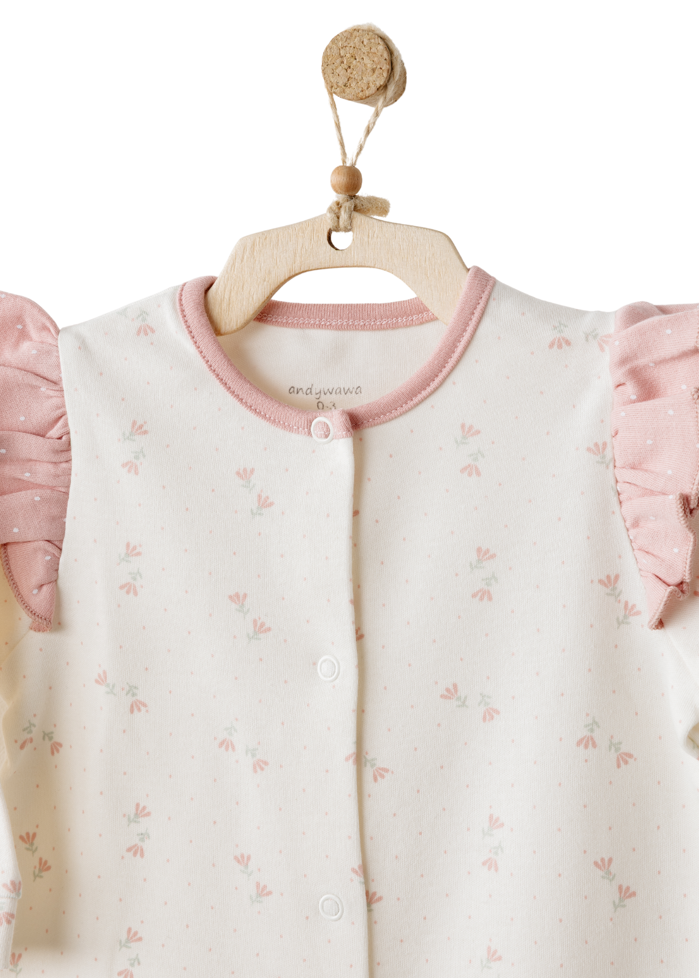 Set 10 Piese Maternitate Crem cu Roz cu Flori AC26081 Andywawa