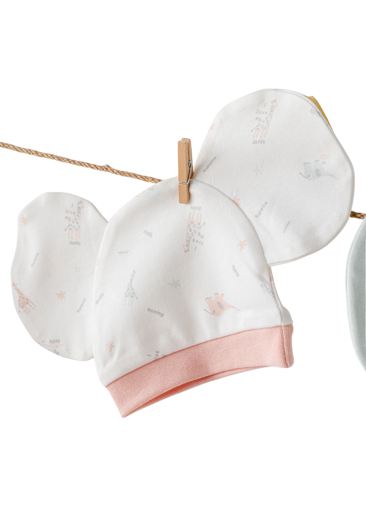 Set 10 piese Maternitate Crem cu Roz cu Elefant AC25501 Andywawa