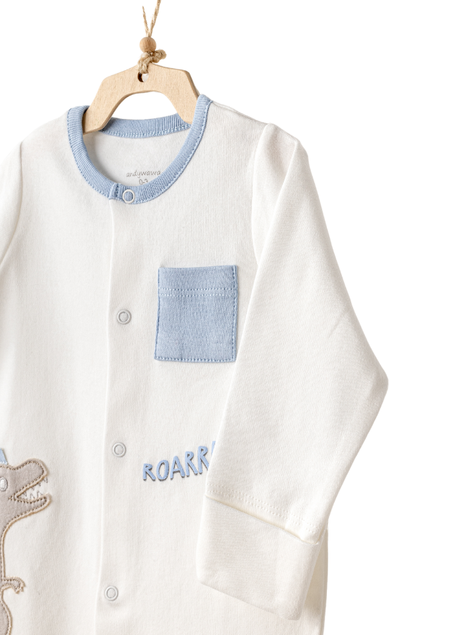 Set 10 Piese Maternitate Bej cu Bleu cu Dinozauri AC25911 Andywawa