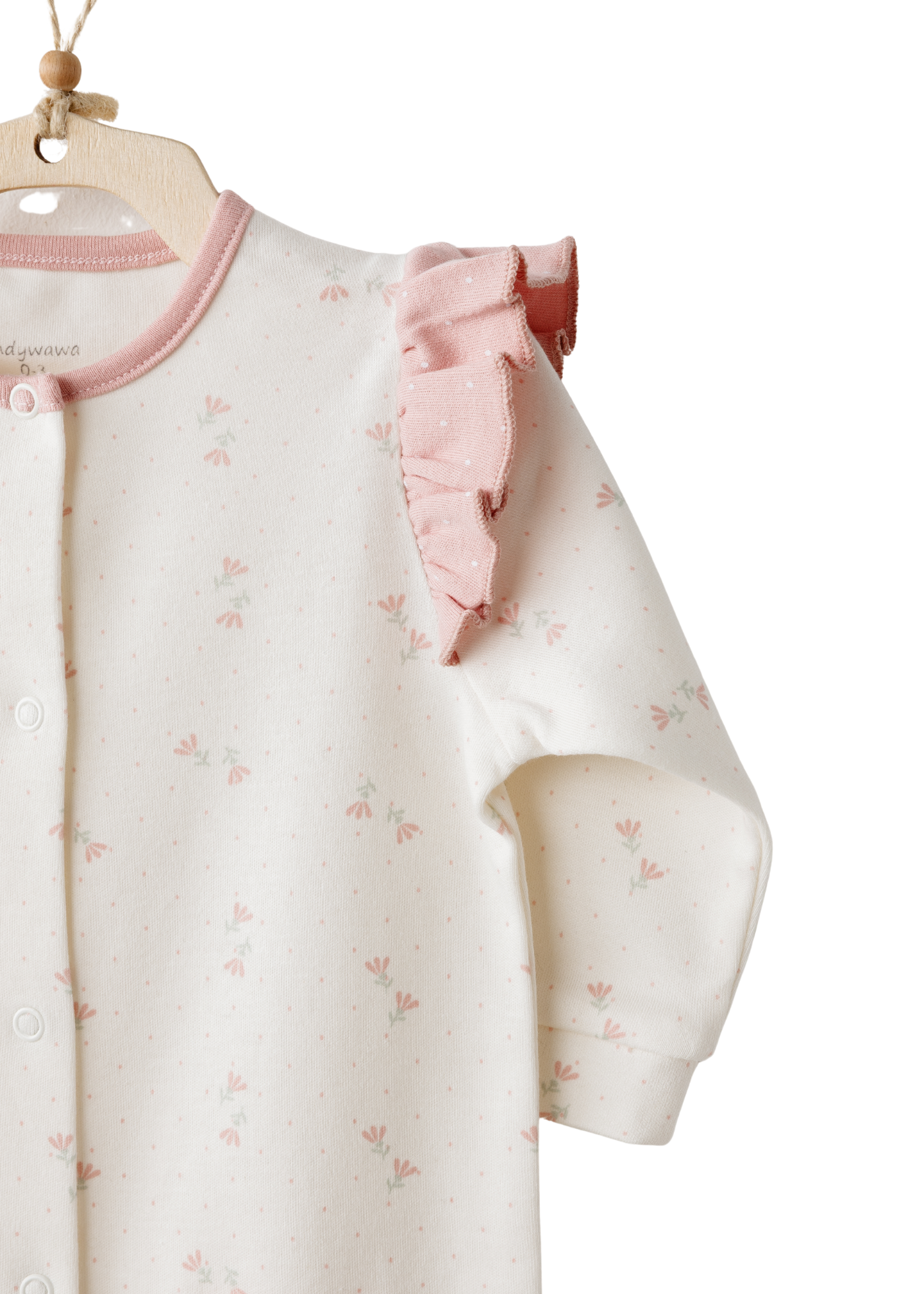 Set 10 Piese Maternitate Crem cu Roz cu Flori AC26081 Andywawa