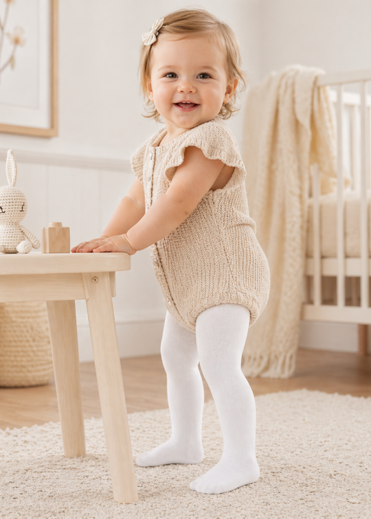 Organic Cotton Girls' Dress White S95941 KityKate