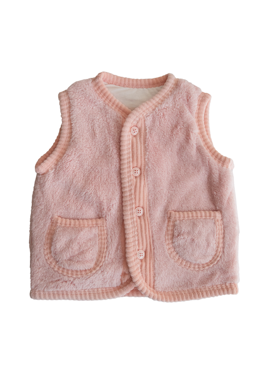 Vesta din Plus Roz cu Nasturi S60366 Kitikate