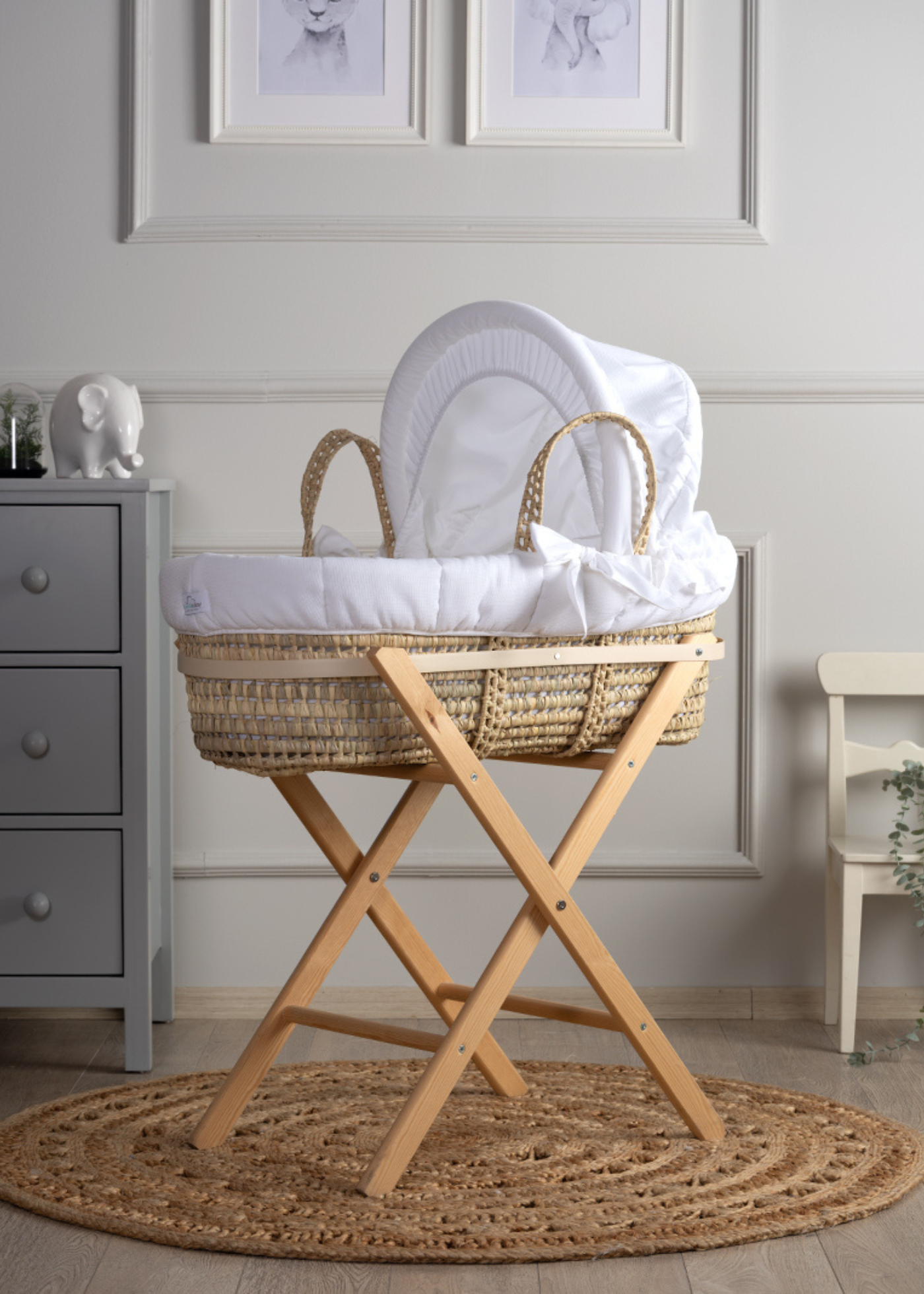 Set Cosulet Moses cu Suport Alb 85 Cm 9891 FunnaBaby