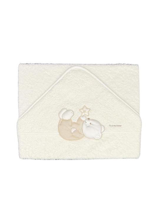 Prosop cu Capison Crem cu Ursulet 100x100 cm D05 Andy&Helen