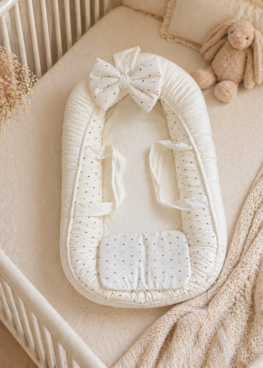 BabyNest Crem Imprimeu Rosu Si Bleumarin AnneBebe