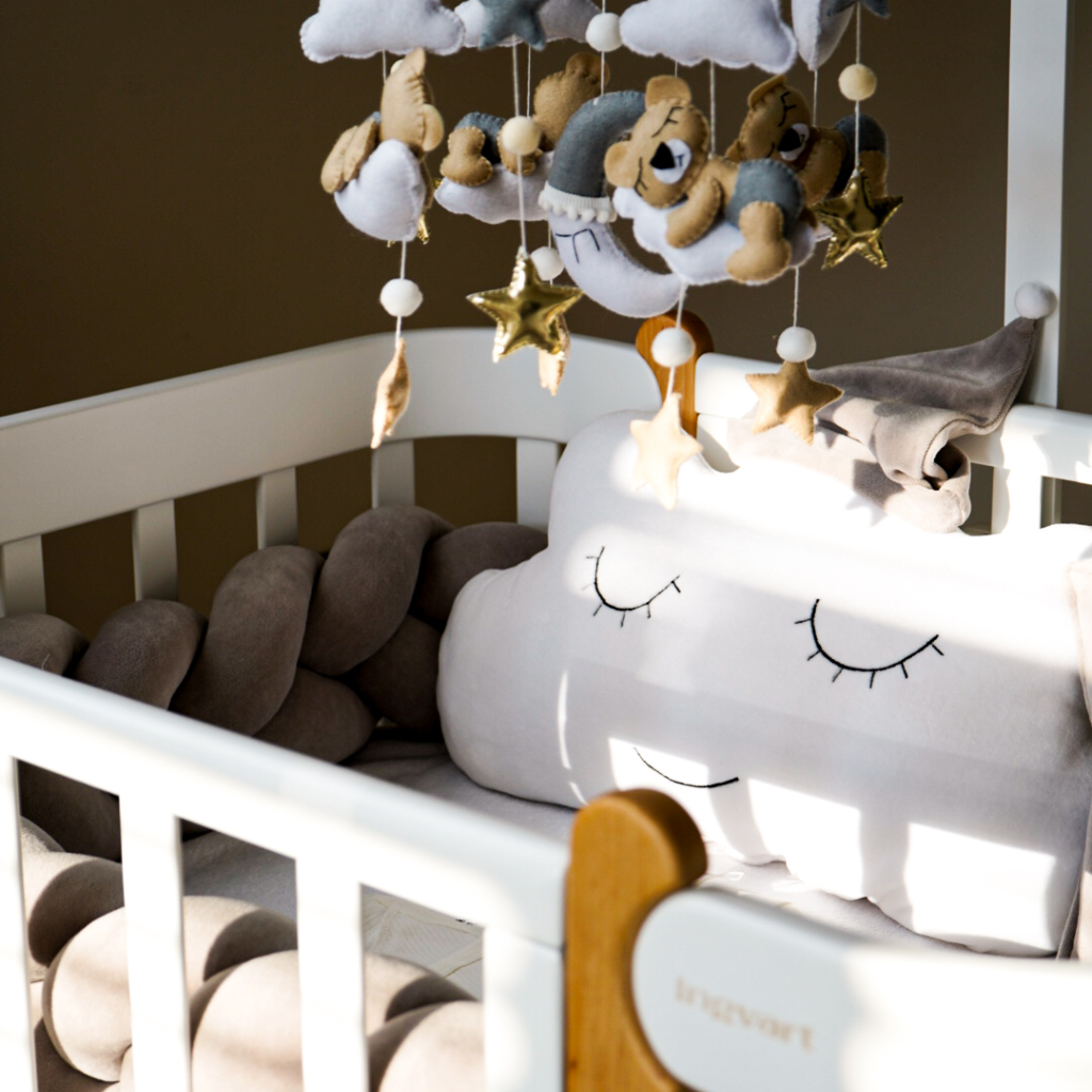 Cloudy white-blue velor decorative pillow