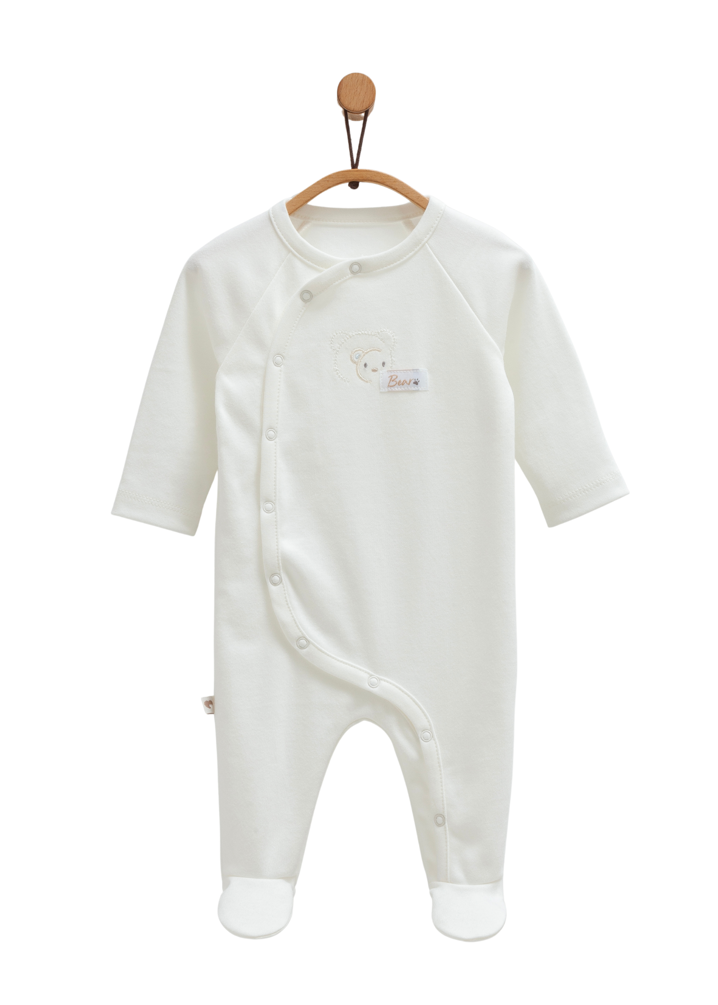 Salopeta Lunga Crem cu Urs TE1458 Mell Sweet Baby