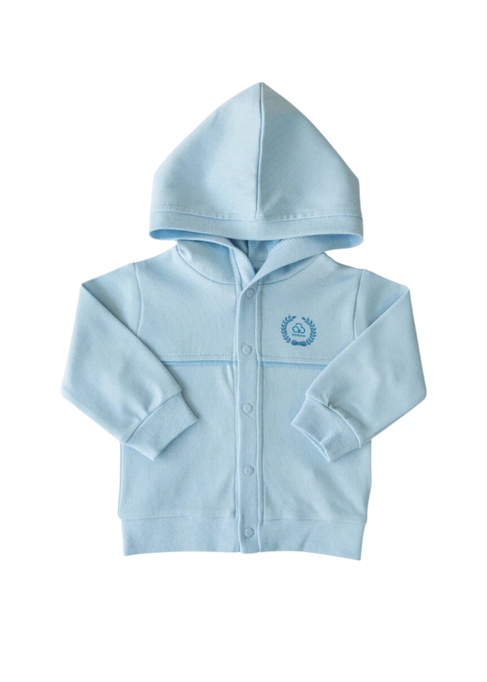 Blue Jacket with Hood and Snaps S26029 Kitikate