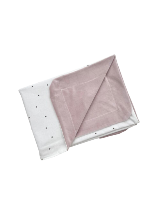 Patura Matlasata M Roz cu Picouri Dots&Powder Pink – 80x120 cm – 1060-1002-1 – Dada&Rocco