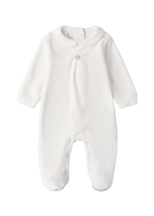 Salopeta Crem Velur Lunga cu Stea 3.F671/00 Minibanda