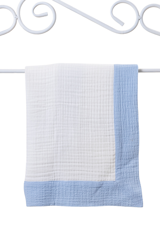 Cream Muslin Cotton Throw 80x85cm AnneBebe