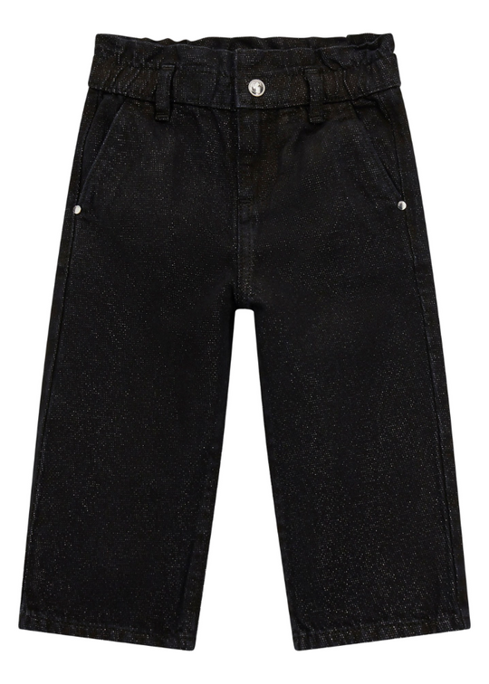 Flared Denim Pants Black with Lurex K4BA06 D5D90 NTCH Guess