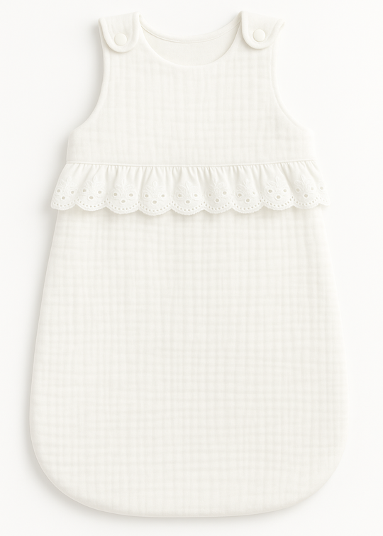Sleeping Bag Girls White Muslin AnneBebe 