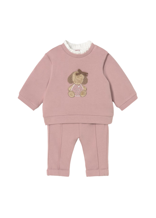 Set 2 Piese Bluza si Pantaloni Lungi Roz 2560 Mayoral
