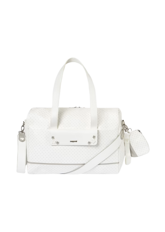 Geanta Maternitate Crem cu Buline cu Suport de Suzeta 19799 Mayoral