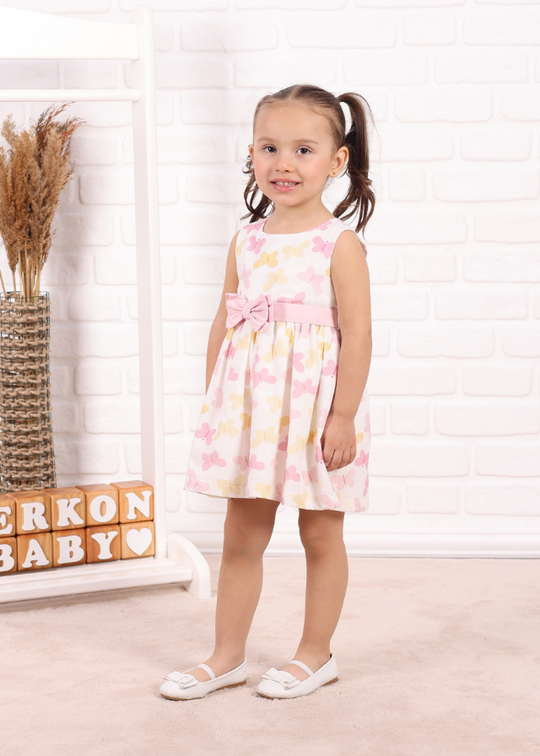 Pink Butterfly Print Dress 757 Connie Baby