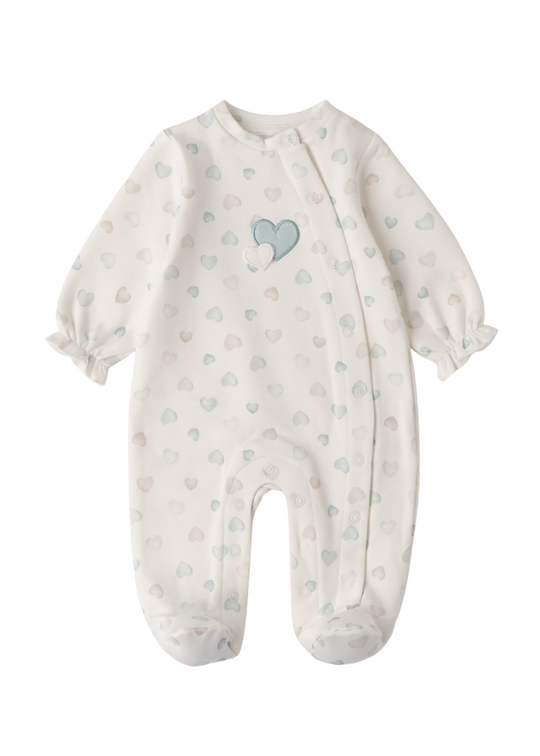 Salopeta Lunga Crem cu Imprimeu Inimi Verzi 4.F186/00 iDO