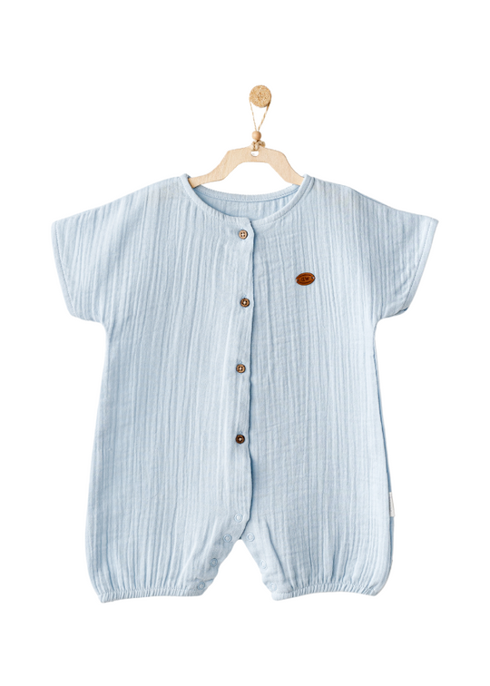 Muslin Jumpsuit Blue AC25884 Andywawa
