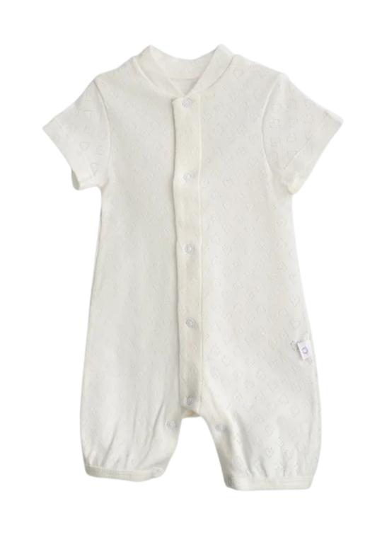 Salopeta de Vara Nou-Nascut din Bumbac Impregnat cu Lanolina MOM-69 ORGANIC KIDS RETAIL SRL