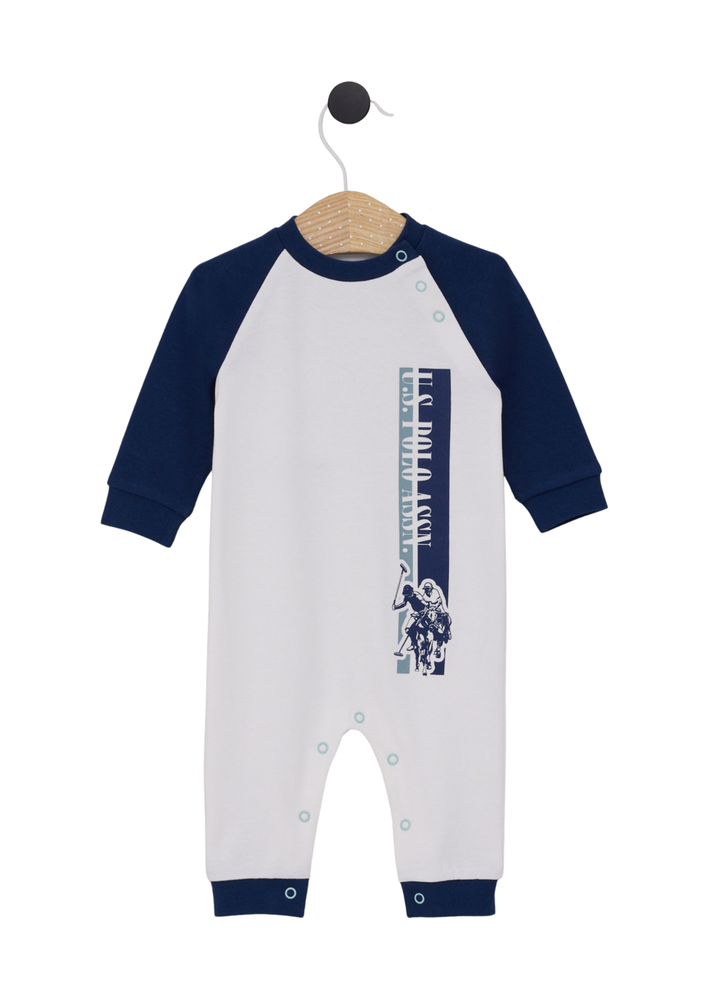 Salopeta Lunga Ivory cu Maneci Bleumarin USB2093 Us Polo Assn