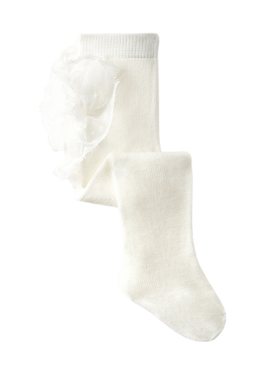 Cream Tights with Lace Ruffles 9913 Mayoral
